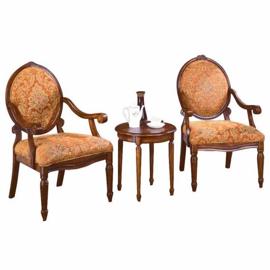 Sofas & Sectionals * | Best Master Furniture 3-Piece Traditional Living Room Accent Chair Set