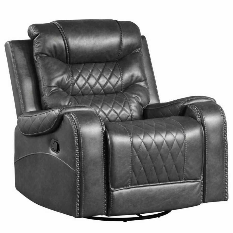 Chairs * | Lexicon Home Greenway Manual, Swivel Glider Reclining Chair