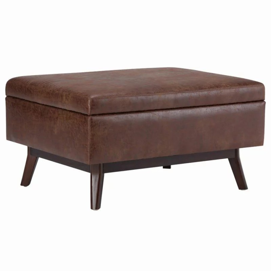 Footstools & Ottomans * | Simpli Home Ltd. Owen Coffee Table Storage Ottoman