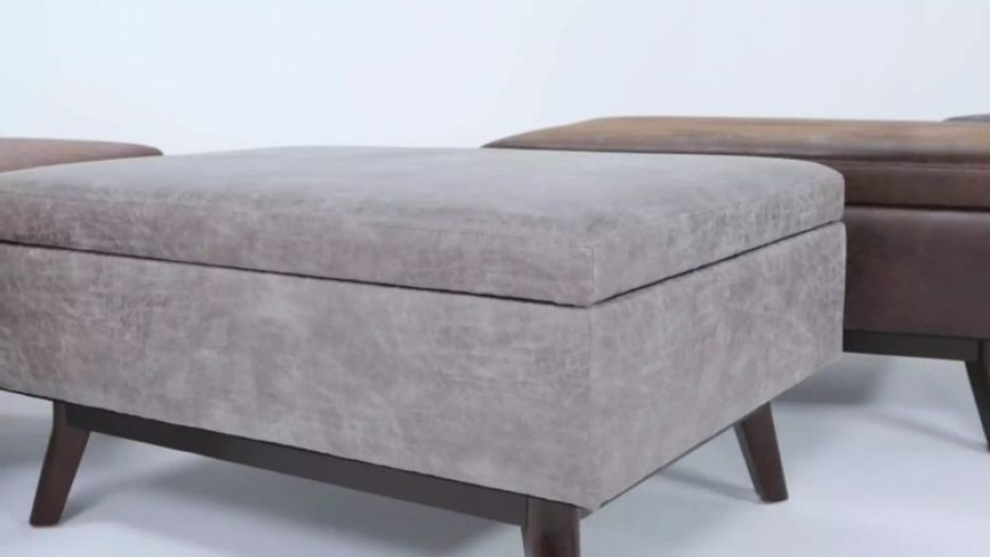 Footstools & Ottomans * | Simpli Home Ltd. Owen Coffee Table Storage Ottoman