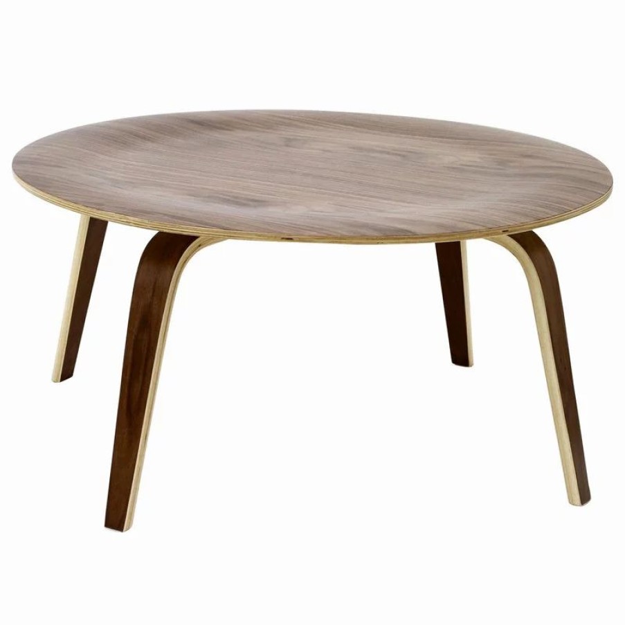 Coffee & Accent Tables * | Lexmod Plywood Coffee Table, Walnut