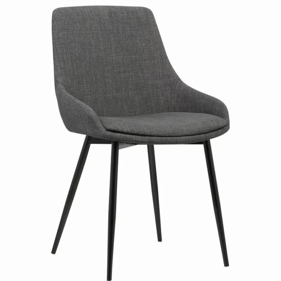 Chairs * | Armen Living Mia Contemporary Dining Chair Charcoal