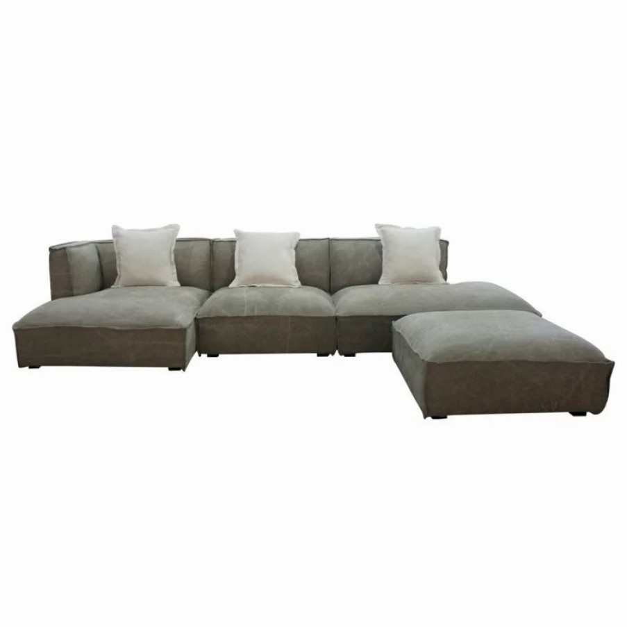 Sofas & Sectionals * | Vig Furniture Inc. Divani Casa Dania Modern Beige Fabric Sectional And Ottoman