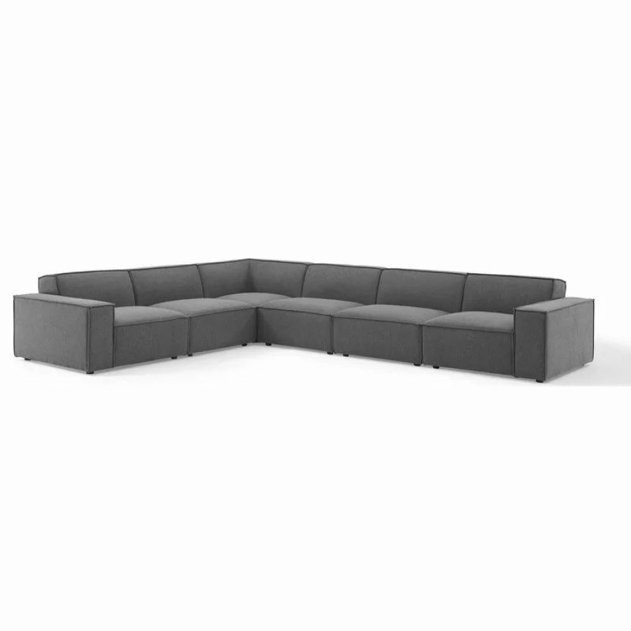 Sofas & Sectionals * | Lexmod Restore 6-Piece Sectional Sofa, Charcoal