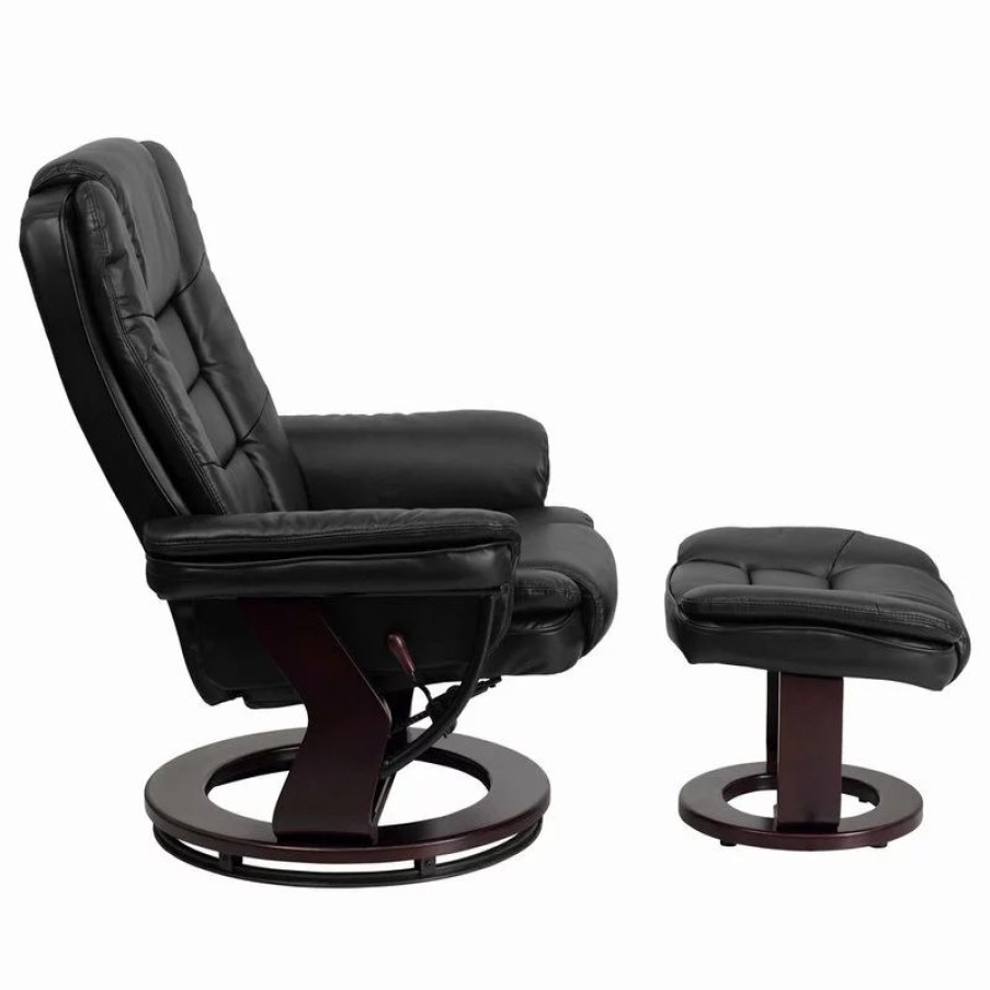 Chairs * | Flash Furniture Black Bonded Leather Recliner