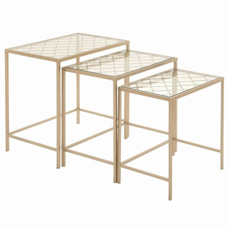 Coffee & Accent Tables * | Brimfield & May Contemporary Gold Metal Accent Table 65372