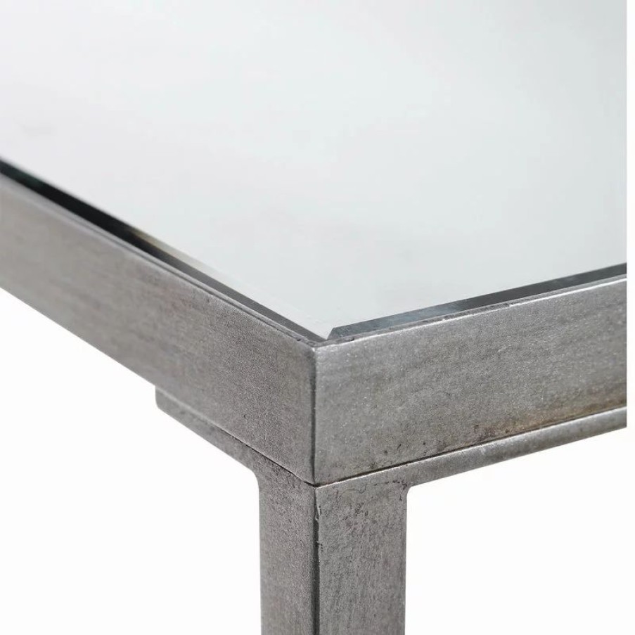 Console Tables * | Uttermost Hayley Silver Console Table