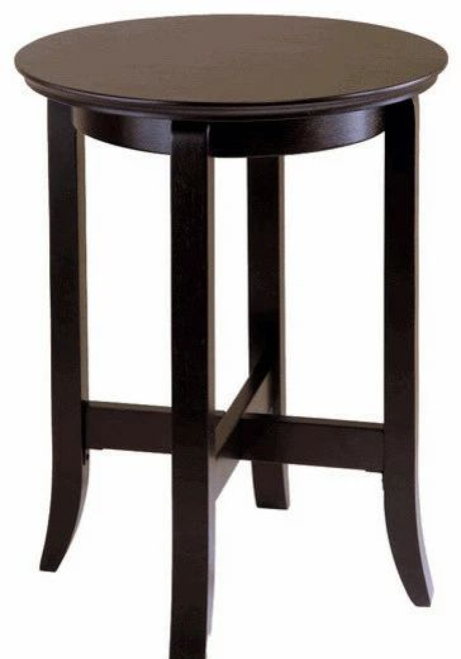 Coffee & Accent Tables * | Winsome Trading, Inc Toby Round Accent End Table, Espresso