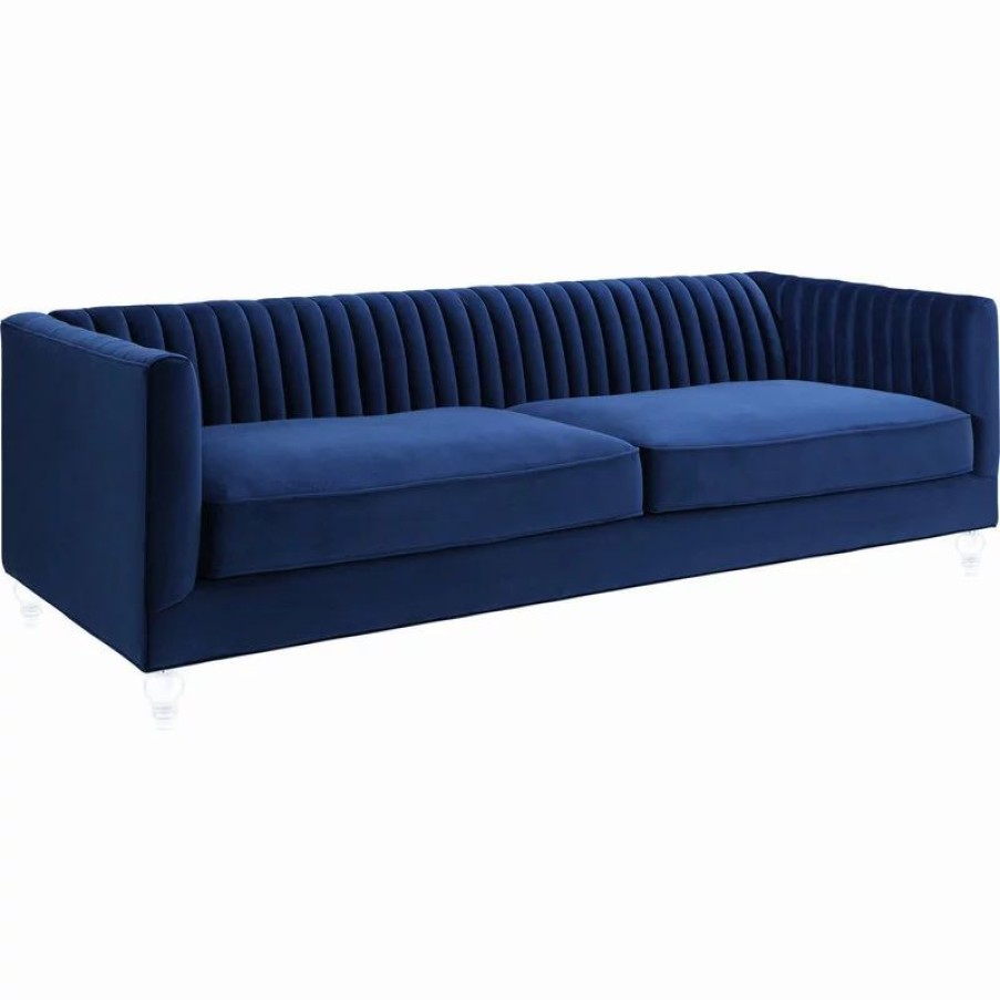 Sofas & Sectionals * | Tov Furniture Aviator Velvet Sofa Navy