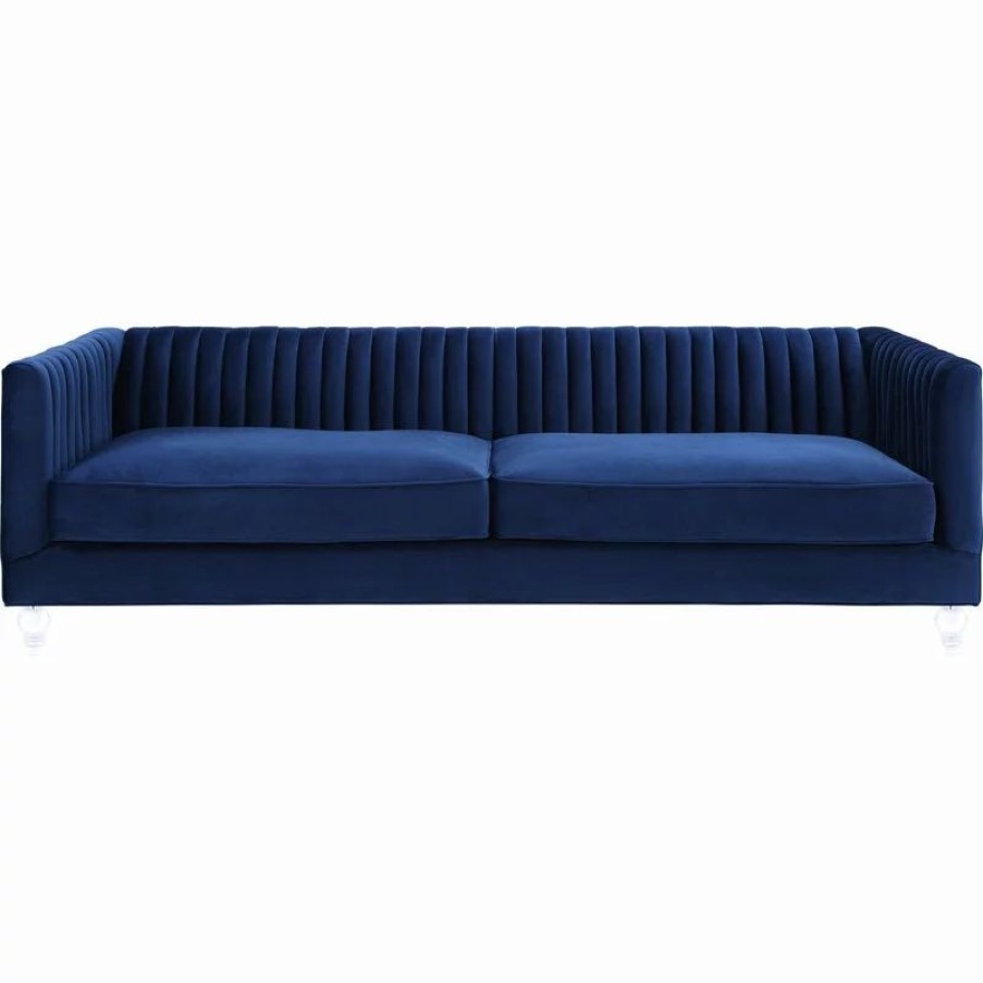 Sofas & Sectionals * | Tov Furniture Aviator Velvet Sofa Navy