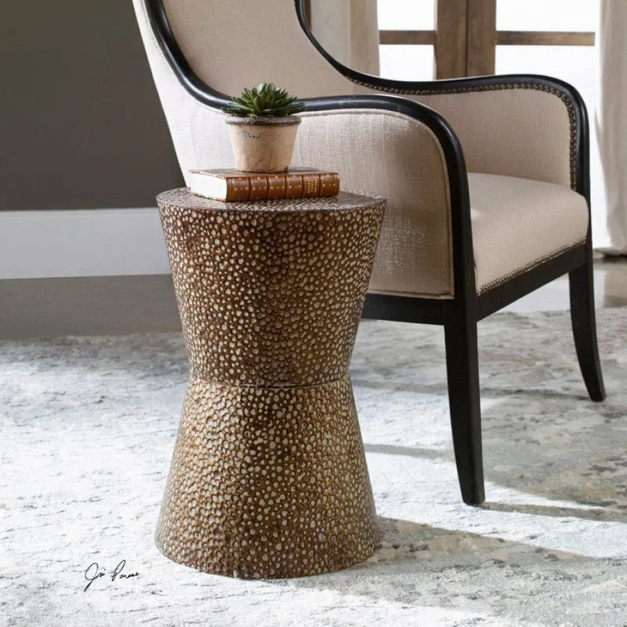 Coffee & Accent Tables * | Uttermost Cutler Drum Shaped Accent Table