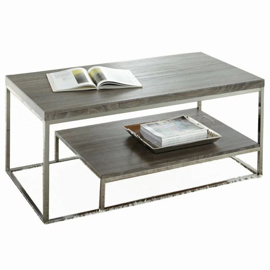 Coffee & Accent Tables * | Steve Silver Lucia Cocktail Table With Nickel, Natural