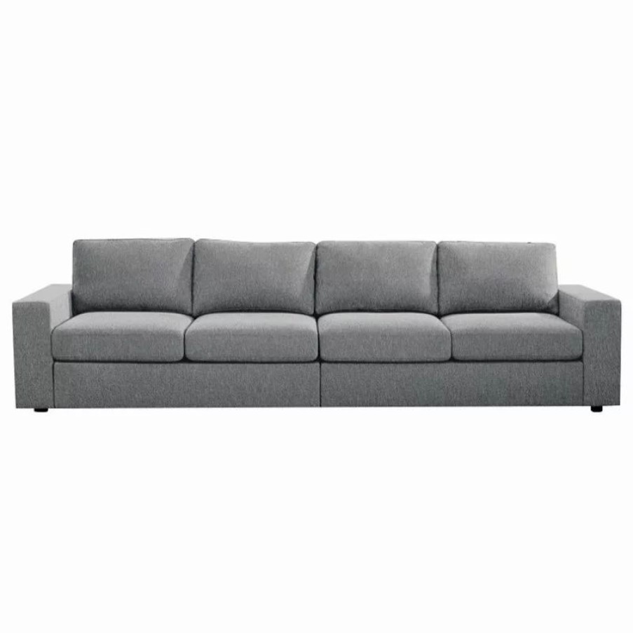 Sofas & Sectionals * | Lilola Home Jules 4 Seater Sofa, Light Gray Linen