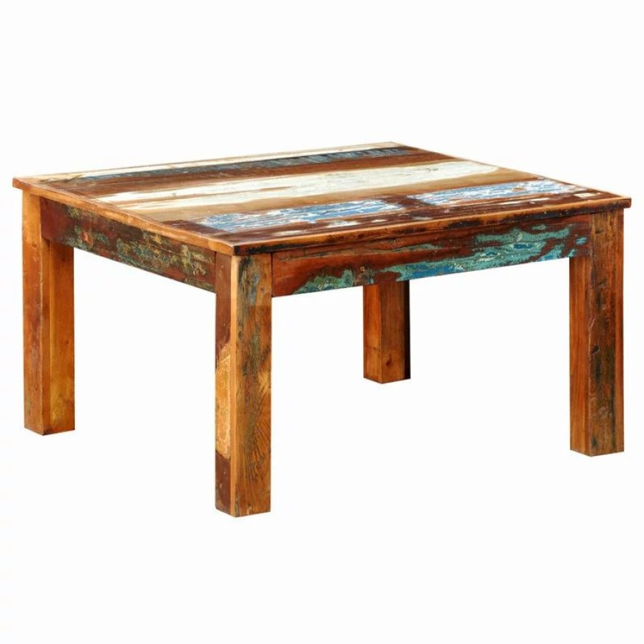 Coffee & Accent Tables * | Vida Xl International B.V. Vidaxl Coffee Table Square Reclaimed Vintage Furniture Modern Living Room