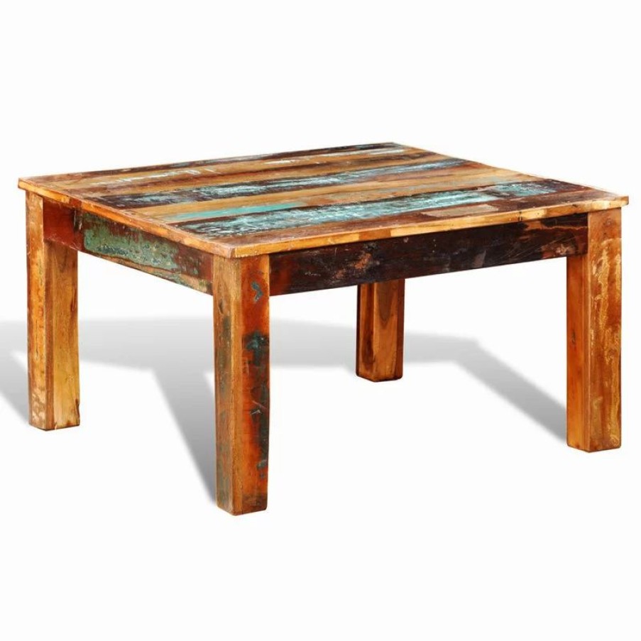 Coffee & Accent Tables * | Vida Xl International B.V. Vidaxl Coffee Table Square Reclaimed Vintage Furniture Modern Living Room