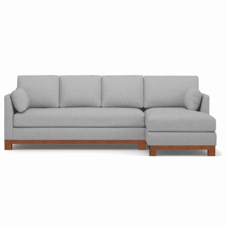 Sofas & Sectionals * | Apt2B Avalon 2-Piece Sectional Sofa, Silver, Chaise On Right