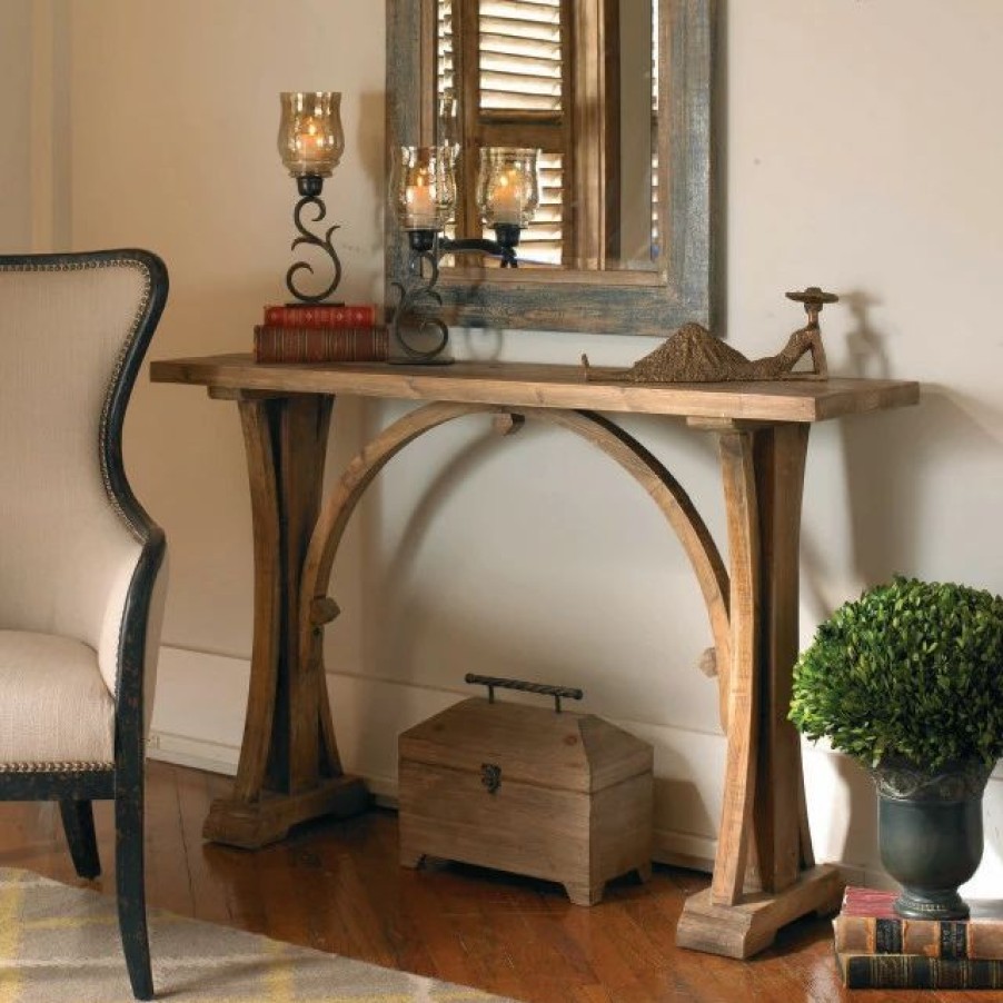 Console Tables * | Uttermost Genesis Reclaimed Wood Console Table