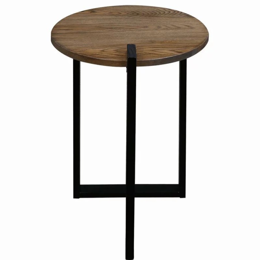 Coffee & Accent Tables * | Yu Shan Co Usa Ltd American Trails Sundial Contemporary Round End Table