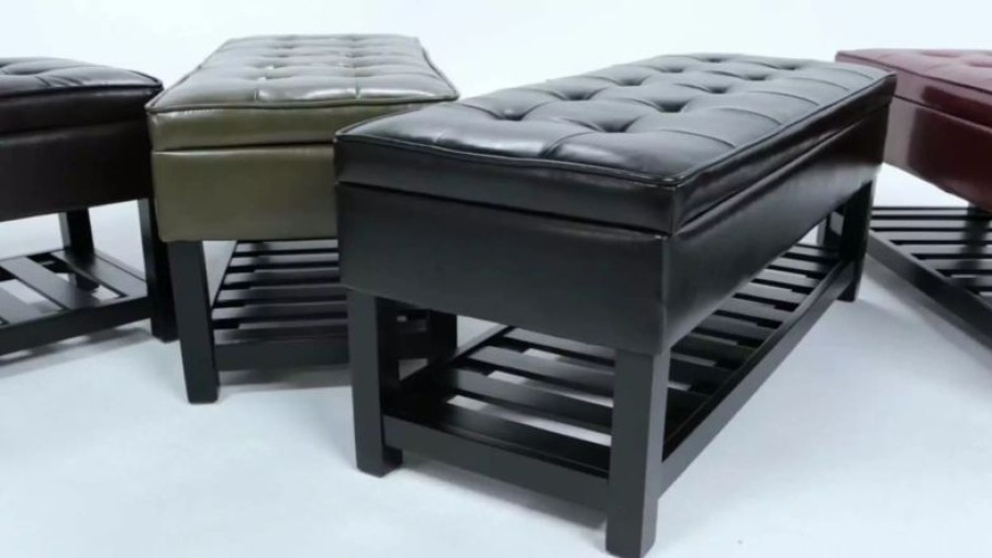 Footstools & Ottomans * | Simpli Home Ltd. Cosmopolitan Storage Ottoman Bench With Open Bottom