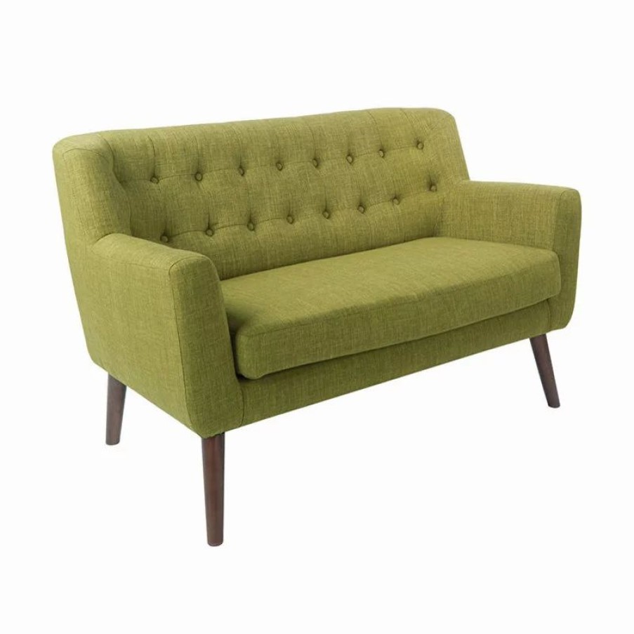 Sofas & Sectionals * | Office Star Products Mill Lane Loveseat With Coffee Legs, Green