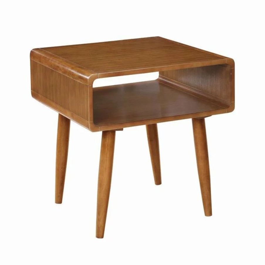 Coffee & Accent Tables * | Boraam Industries, Inc. Alborg End Table [Zebra Series], Rich Walnut