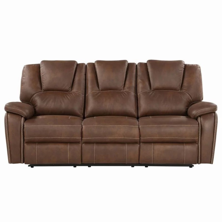 Sofas & Sectionals * | Steve Silver Katrine Manual Reclining Sofa, Brown