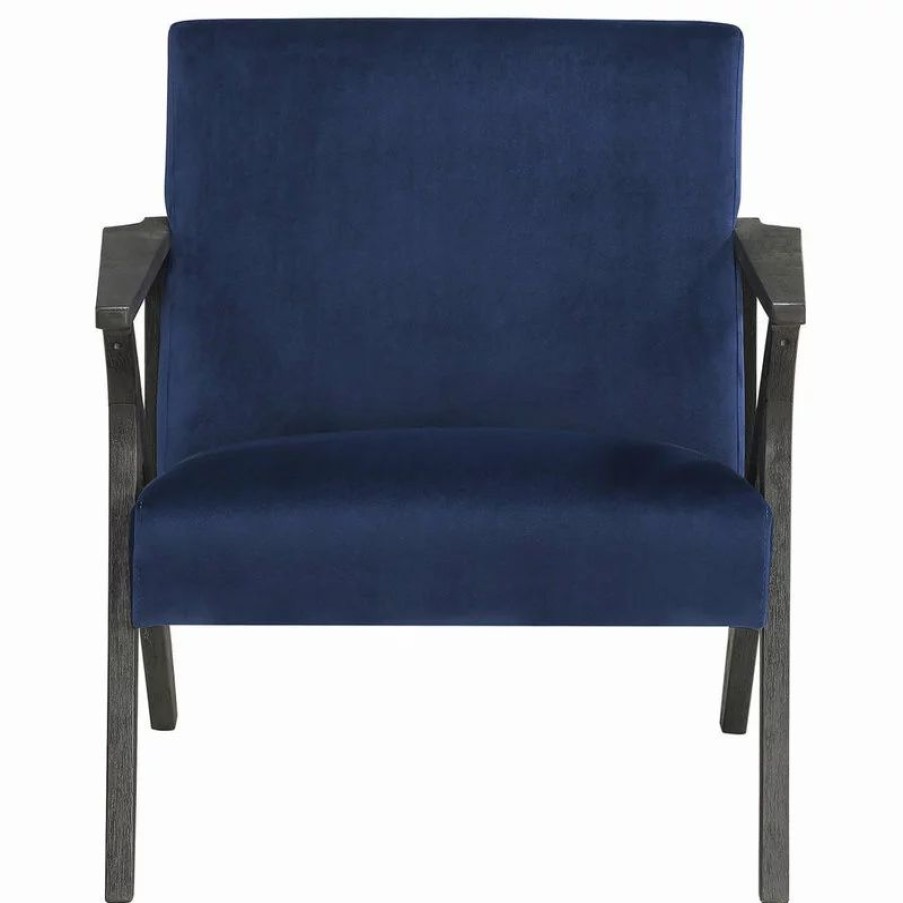 Chairs * | Lexicon Home Ride Accent Chair, Navy