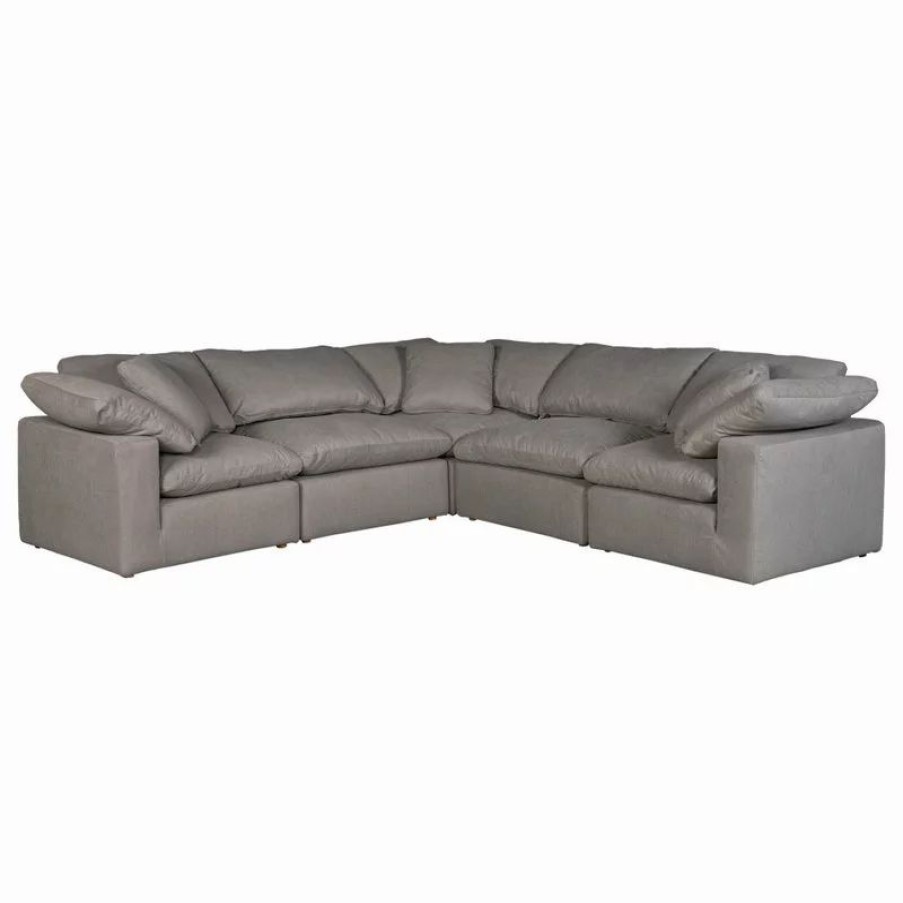 Sofas & Sectionals * | Moe'S Home Collection 133.5 Inch Classic L Modular Sectional Livesmart Grey Scandinavian