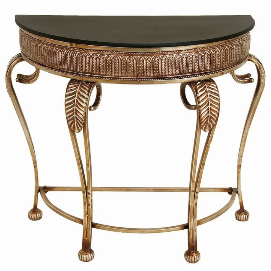 Console Tables * | Brimfield & May Traditional Gold Metal Console Table 42773