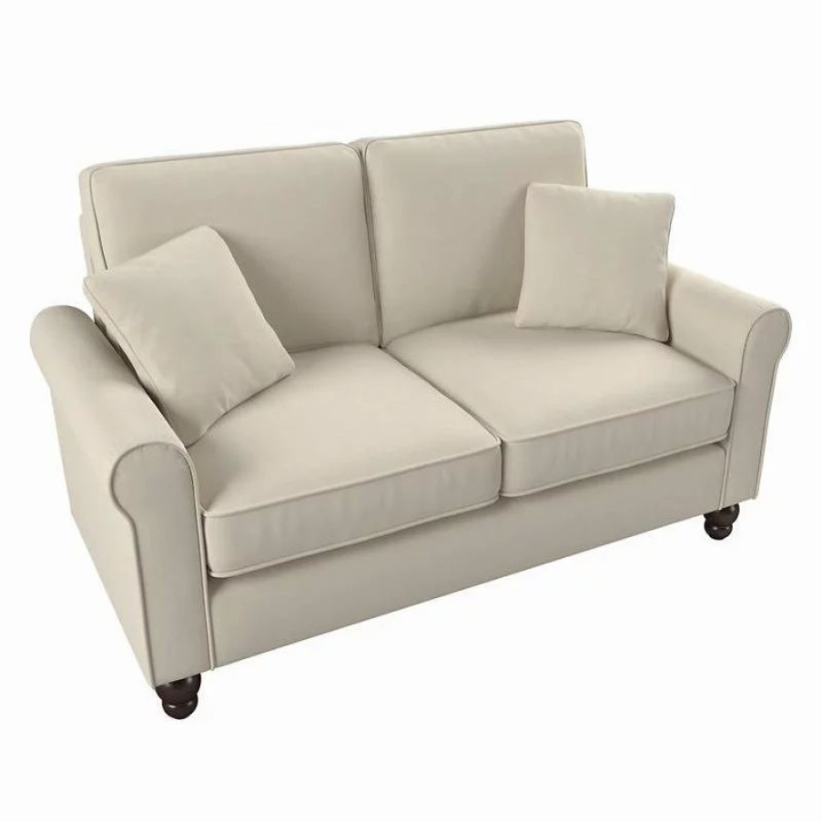 Sofas & Sectionals * | Bush Business Furniture Hudson 61W Loveseat In Cream Herringbone Fabric