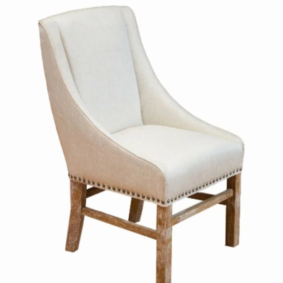 Chairs * | Gdfstudio Gdf Studio James Contemporary Fabric Upholstered Dining Chair, Linen/Natural