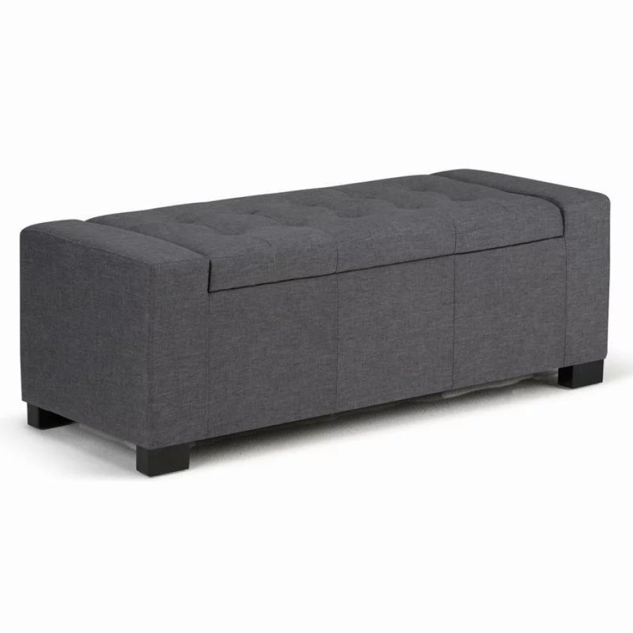 Footstools & Ottomans * | Simpli Home Ltd. Laredo Large Storage Ottoman