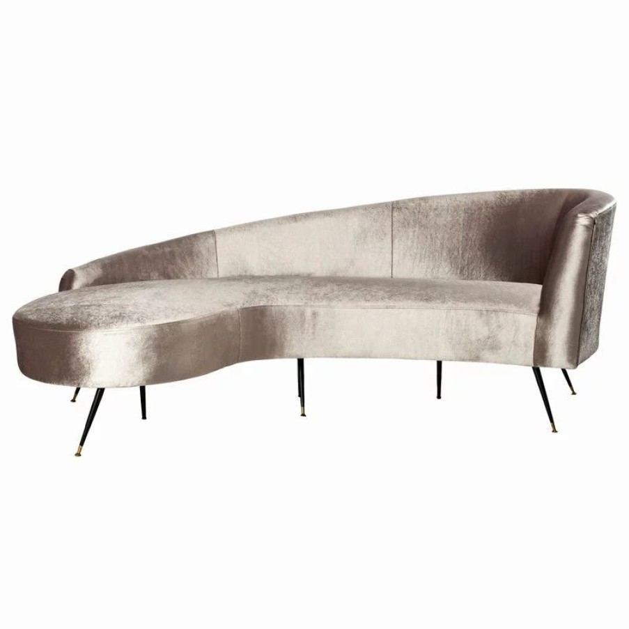 Sofas & Sectionals * | Safavieh Evangeline Parisian Sofa, Champagne, Black