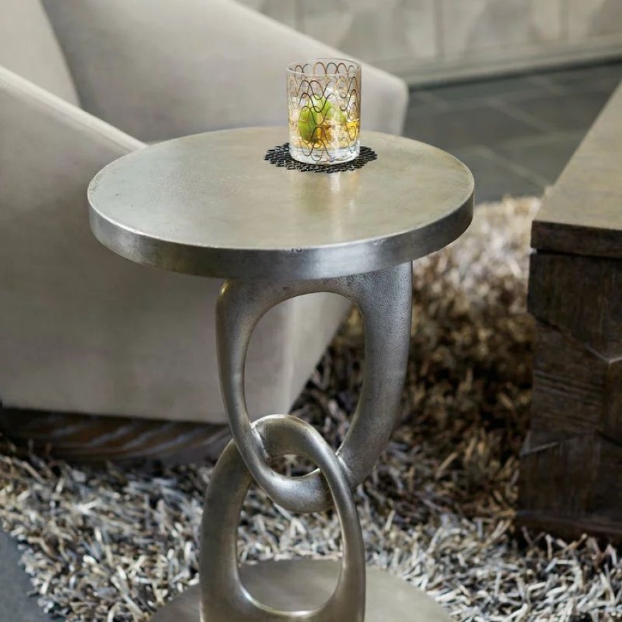 Coffee & Accent Tables * | Bernhardt Furniture Company Bernhardt Linea Metal Round Chairside Table