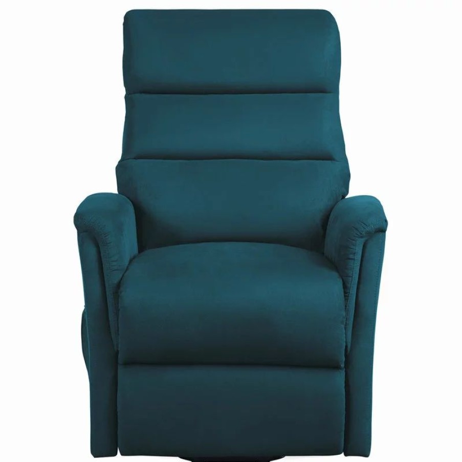 Chairs * | Lexicon Home Laurelton Power Lift Recliner, With Massage And Heat, Blue