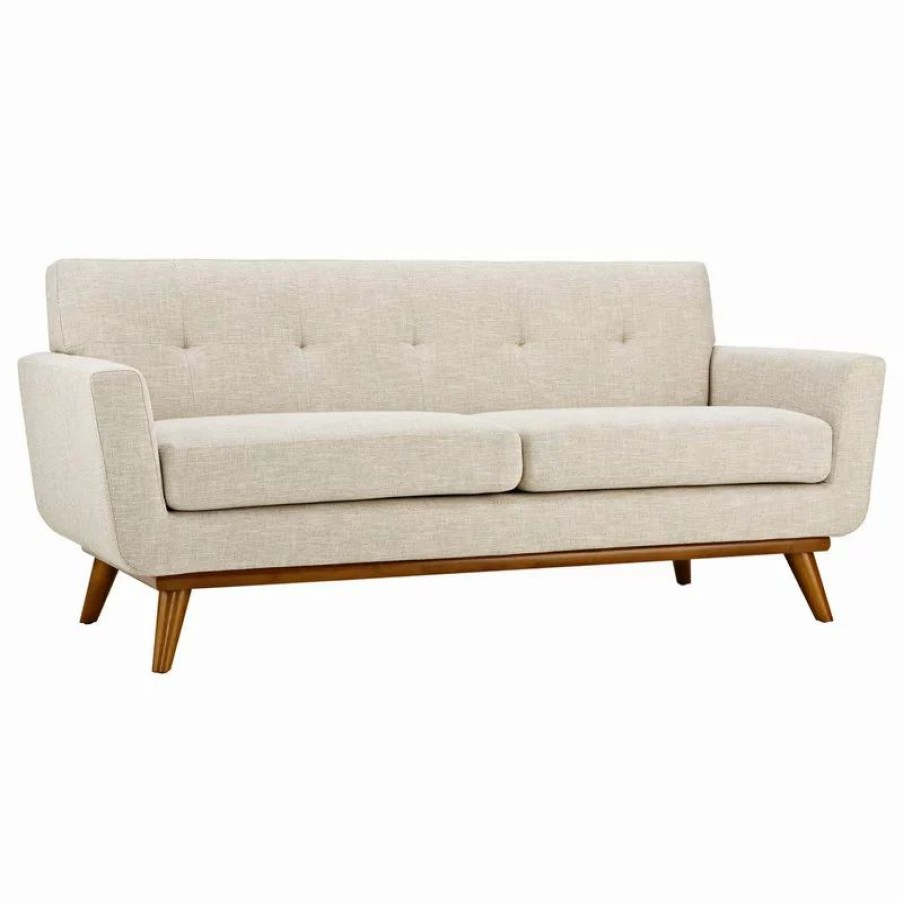 Sofas & Sectionals * | Modway Engage Upholstered Fabric Loveseat Eei-1179-Bei