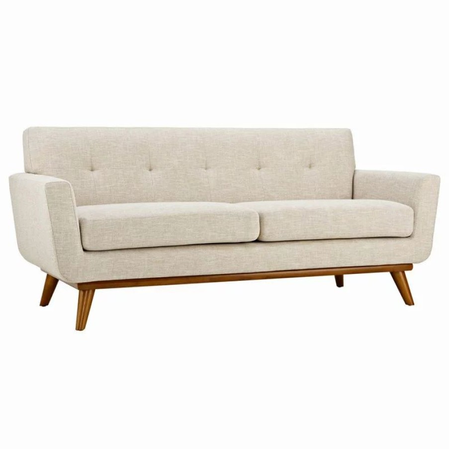 Sofas & Sectionals * | Modway Engage Upholstered Fabric Loveseat Eei-1179-Bei