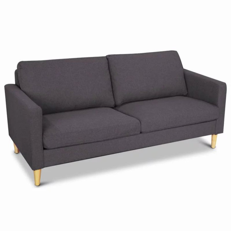 Sofas & Sectionals * | Costway Modern Fabric Couch Sofa Love Seat Upholstered Bed Lounge 2-Seater New