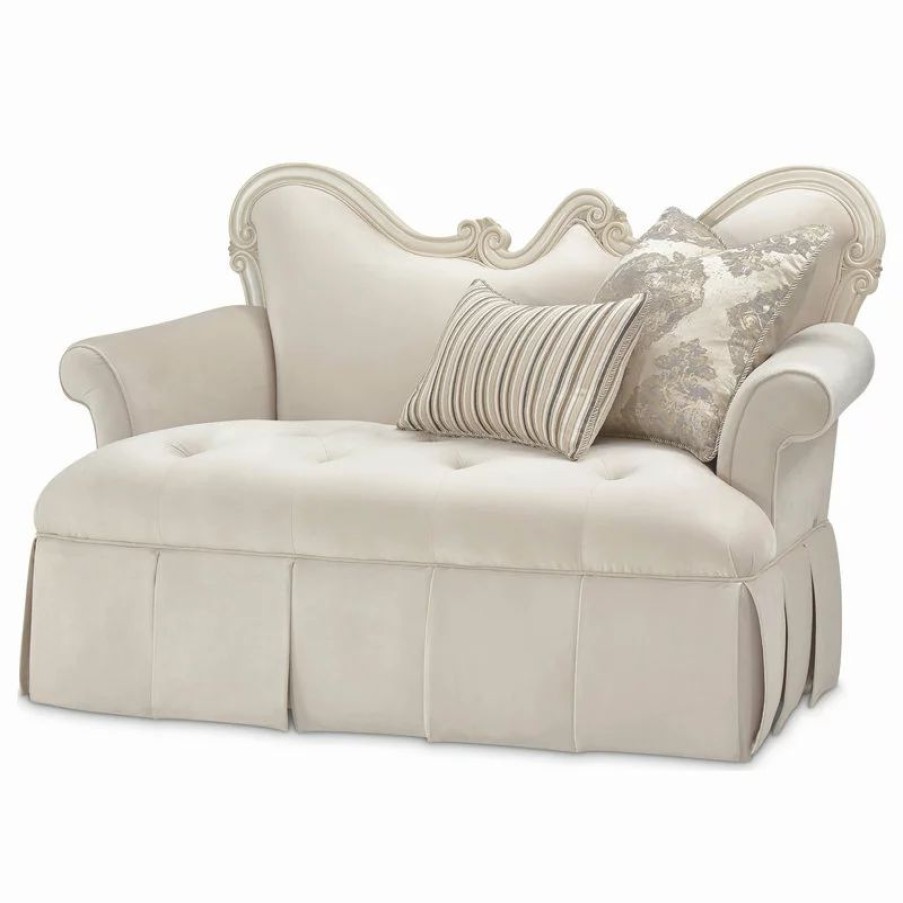 Sofas & Sectionals * | Michael Amini Lavelle Classic Pearl Settee, Ivory