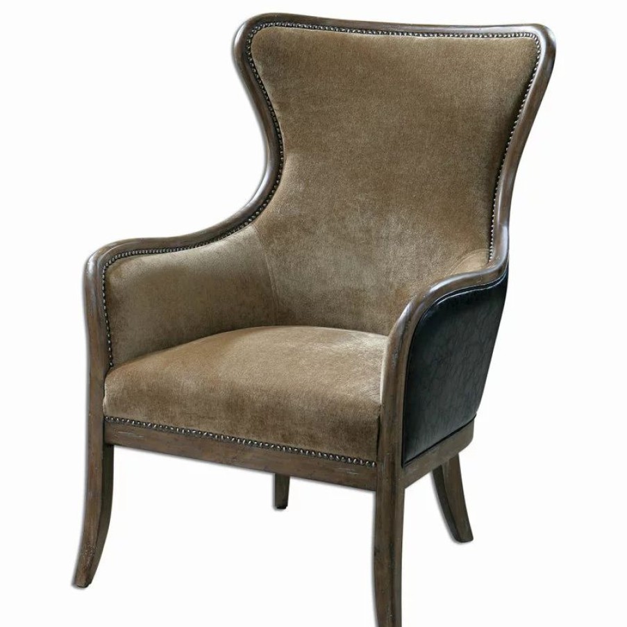 Chairs * | Uttermost Snowden Tan Wing Chair