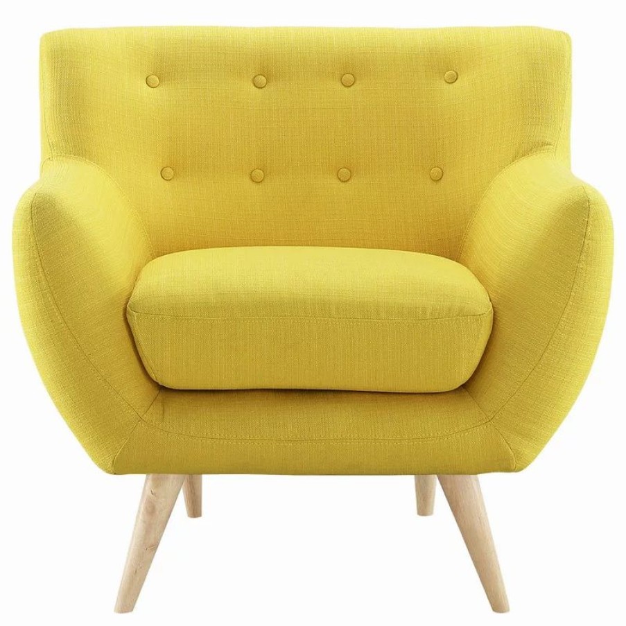 Chairs * | Lexmod Remark Upholstered Fabric Armchair, Sunny