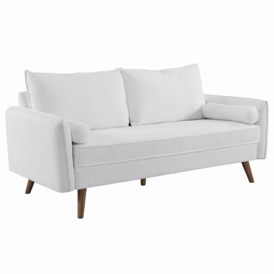 Sofas & Sectionals * | Lexmod Revive Upholstered Fabric Sofa And Loveseat Set White