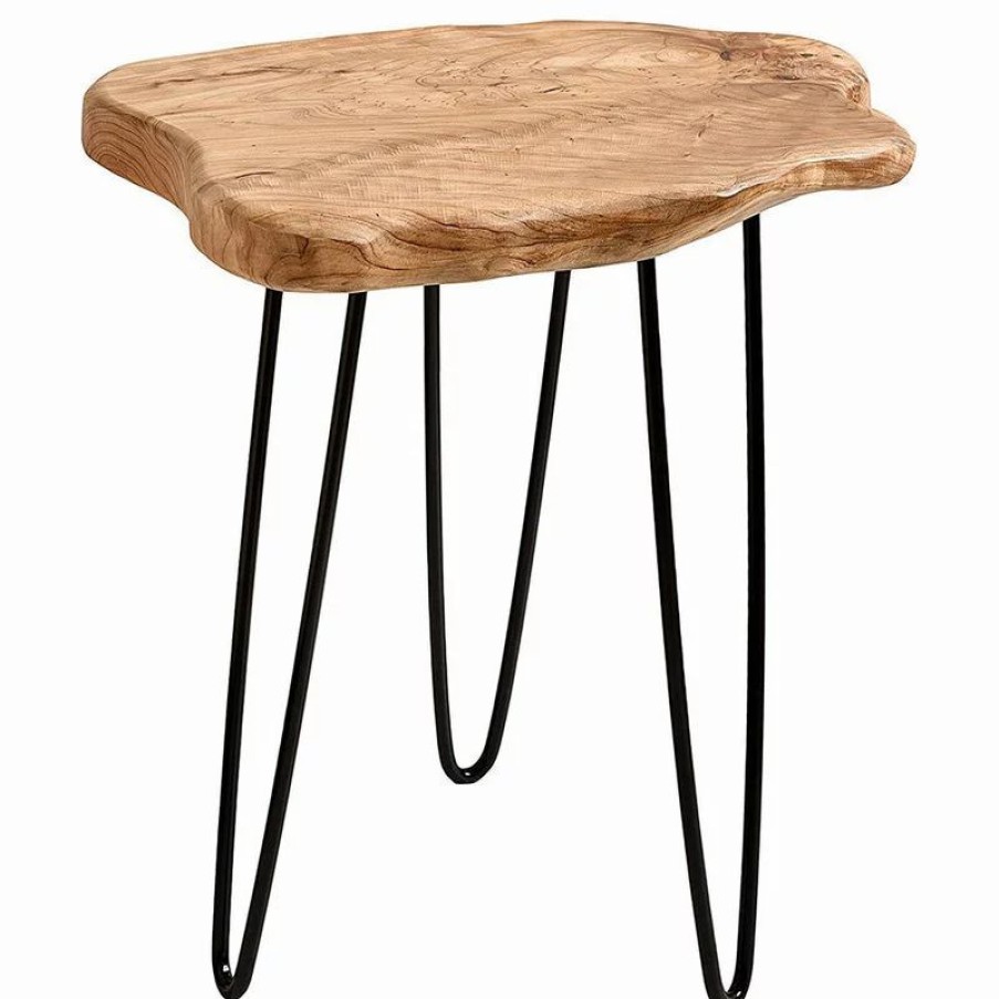 Coffee & Accent Tables * | Welland Industries Llc Cedar Wood Stump End Table Rustic Surface Side Table