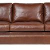 Sofas & Sectionals * | Artistic Leathers Transitional Track Arm Leather Sofa With Decorative Nails