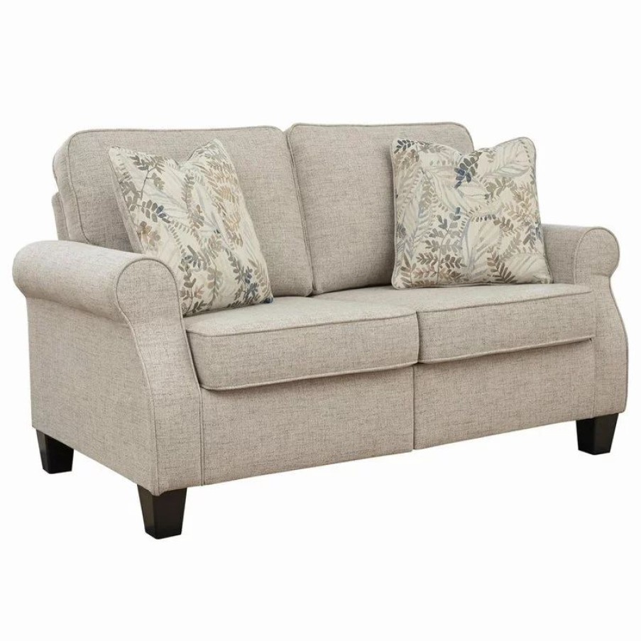 Sofas & Sectionals * | Ashley Furniture Industries Alessio Contemporary Beige Loveseat