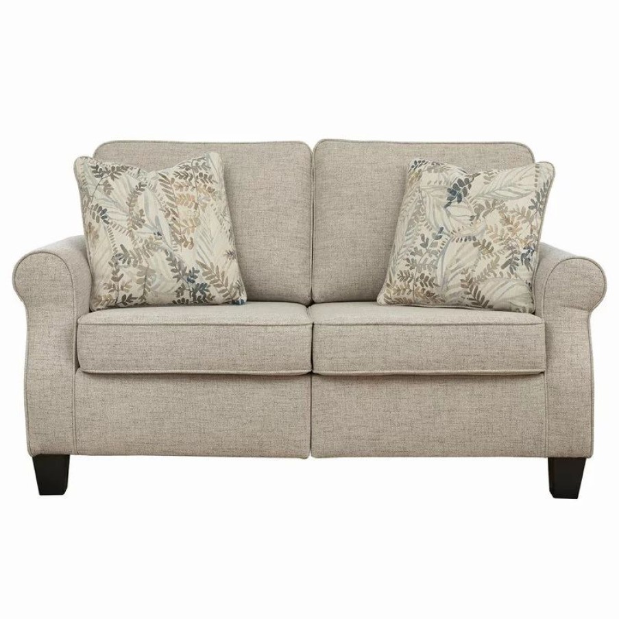 Sofas & Sectionals * | Ashley Furniture Industries Alessio Contemporary Beige Loveseat