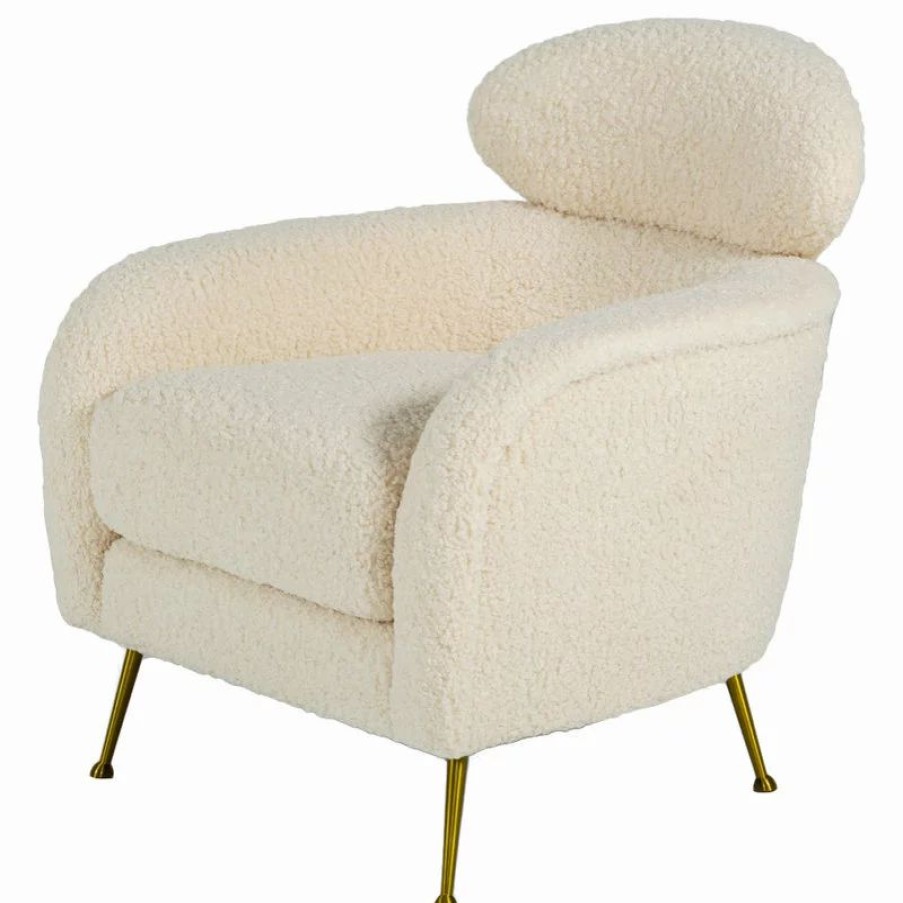 Chairs * | Vig Furniture Inc. Modrest Altura Modern Faux Fur Lounge Chair