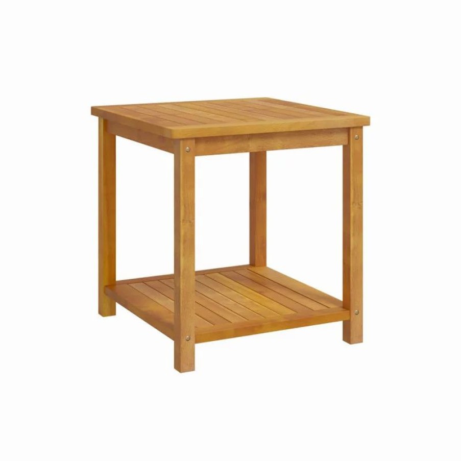 Coffee & Accent Tables * | Vida Xl International B.V. Vidaxl Side Table Solid Acacia Wood 17.7 X17.7 X17.7