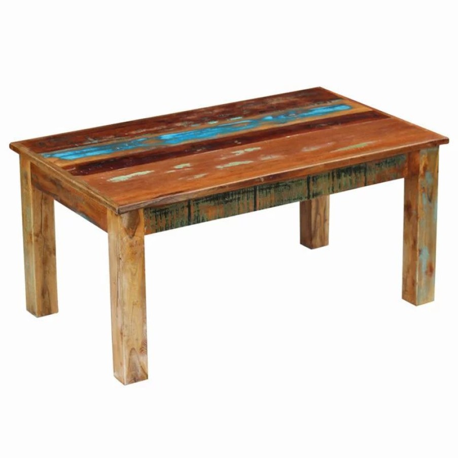 Coffee & Accent Tables * | Vida Xl International B.V. Vidaxl Solid Reclaimed Wood Coffee Side Couch Accent Table Handmade Home Decor