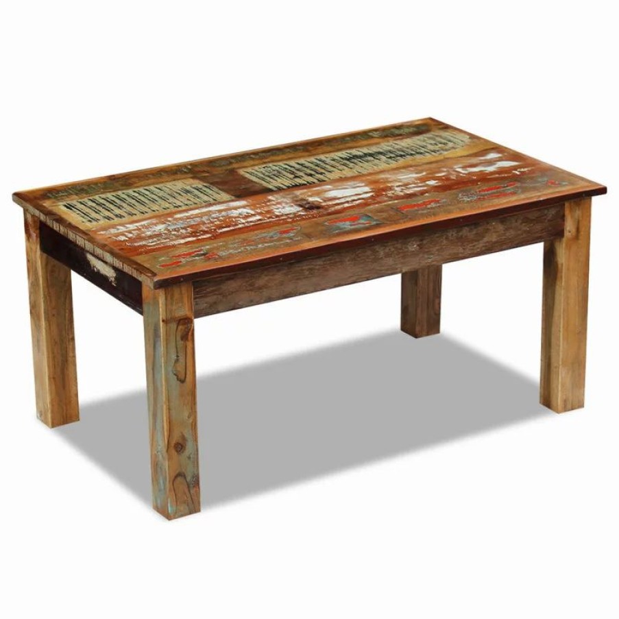 Coffee & Accent Tables * | Vida Xl International B.V. Vidaxl Solid Reclaimed Wood Coffee Side Couch Accent Table Handmade Home Decor